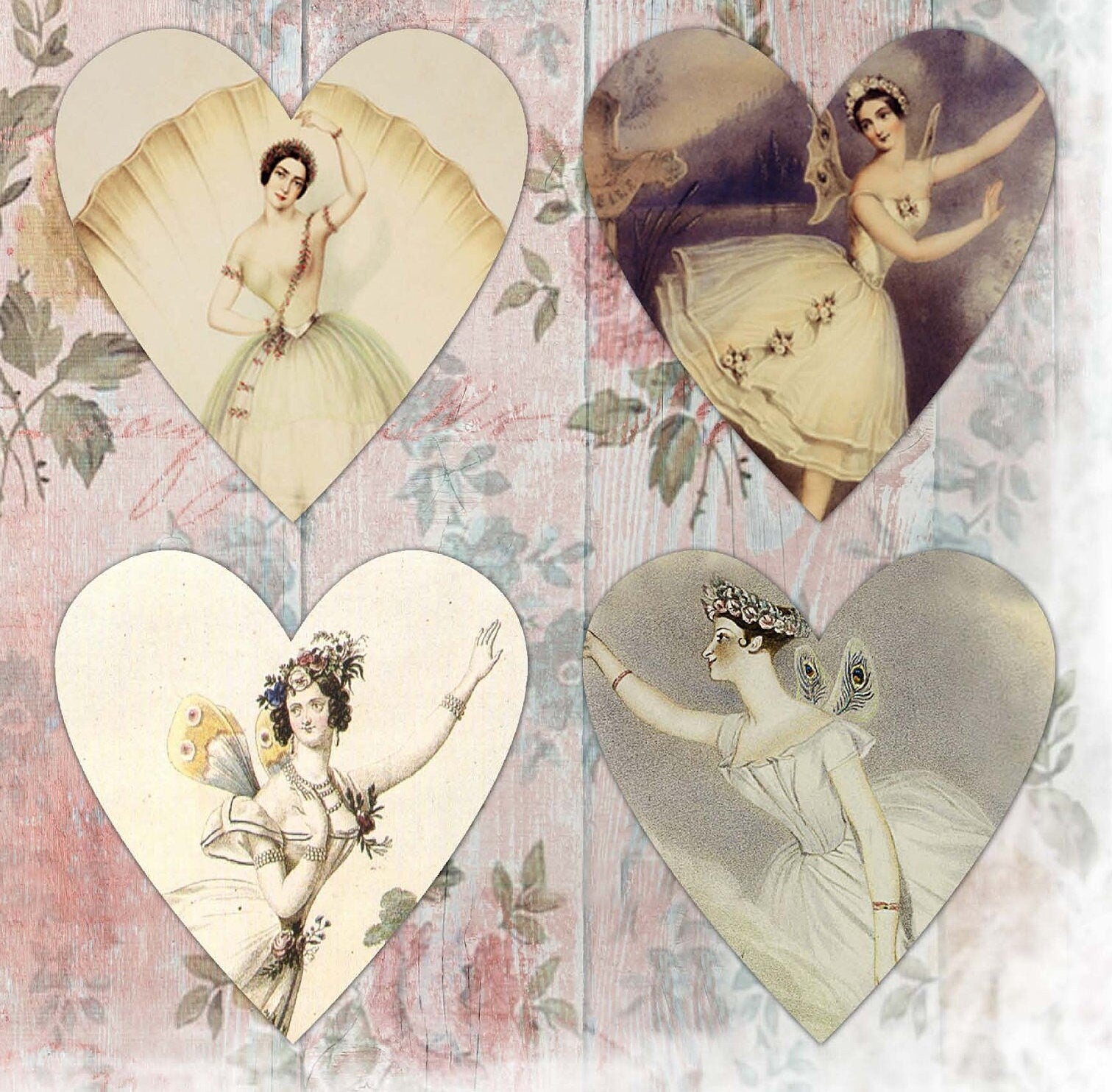 Large Rice Paper for Decoupage - Furniture Decoupage - Vintage Decoupage - Decoupage Paper - Ballerina