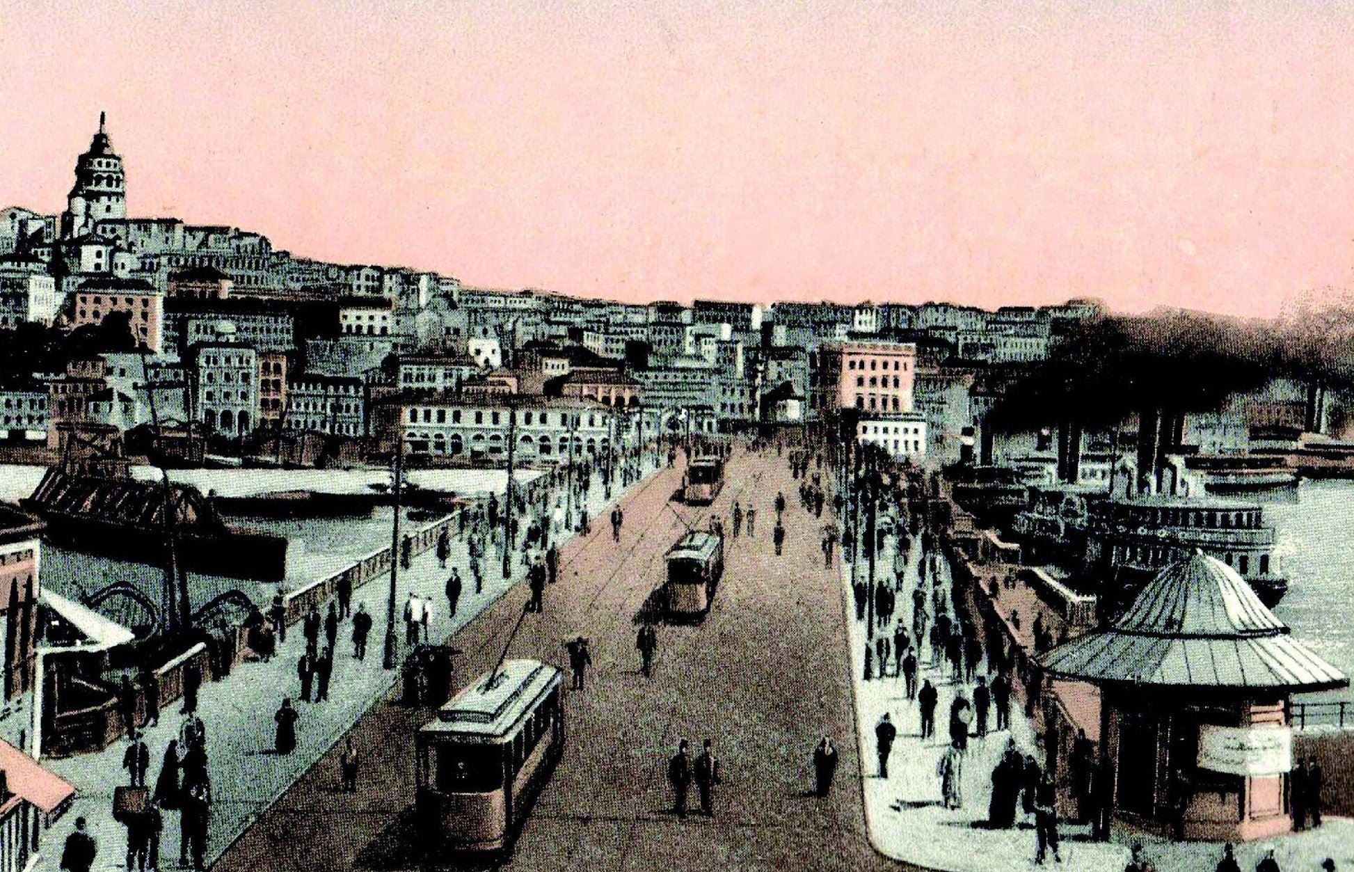 Galata Bridge - Large Rice Paper for Decoupage - Furniture Decoupage - Vintage Decoupage - Decoupage Paper - Istanbul