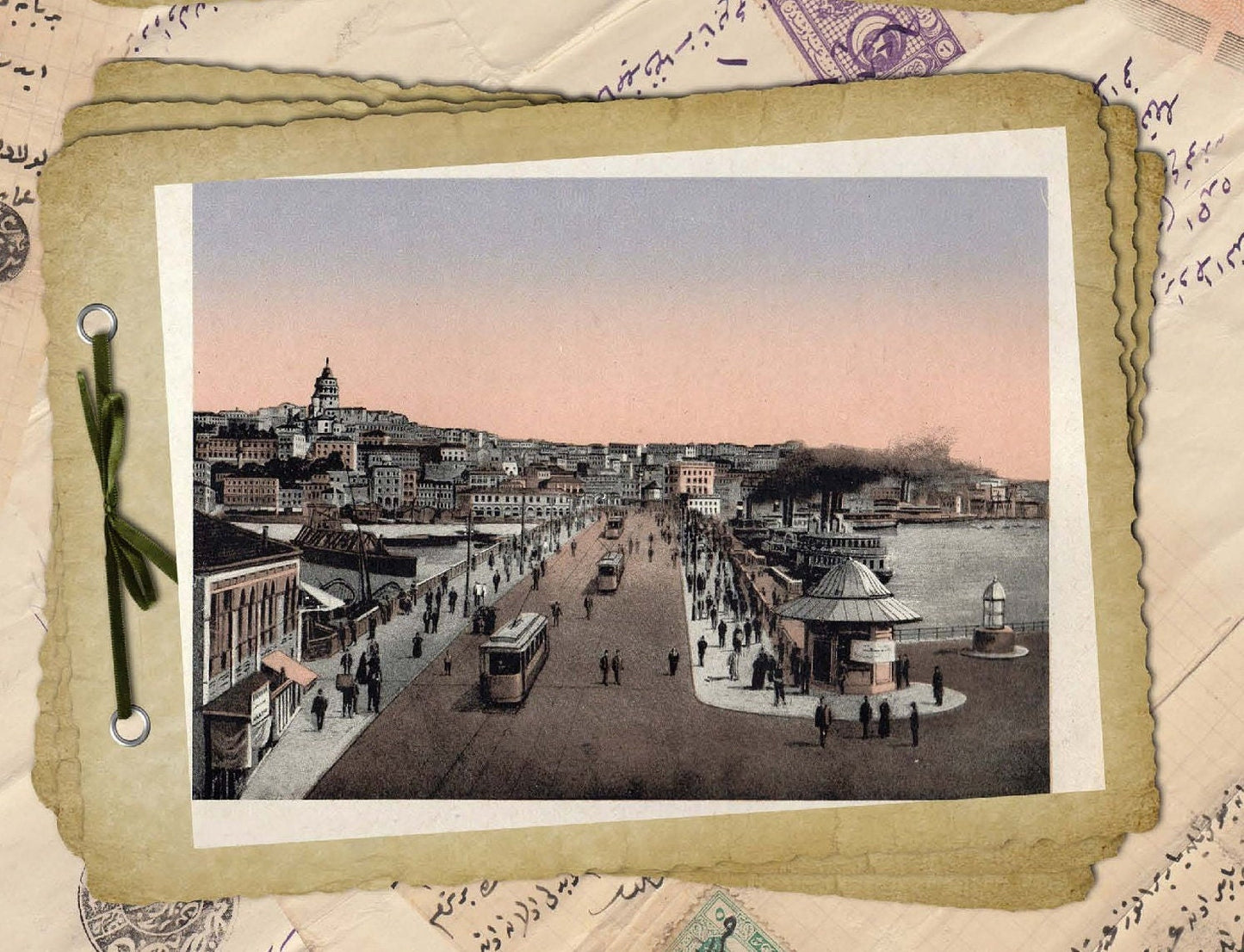 Galata Bridge - Large Rice Paper for Decoupage - Furniture Decoupage - Vintage Decoupage - Decoupage Paper - Istanbul