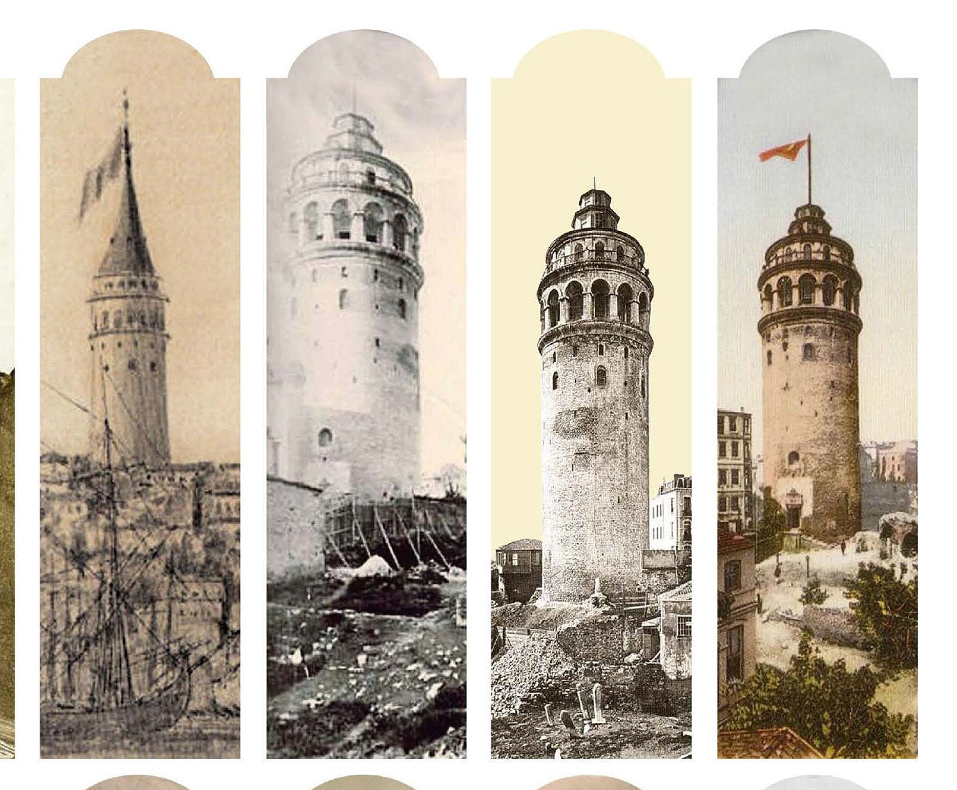 Galata Tower - Large Rice Paper for Decoupage - Furniture Decoupage - Vintage Decoupage - Decoupage Paper - Istanbul