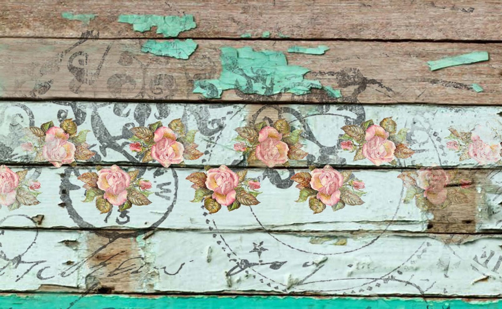 Large Rice Paper for Decoupage - Furniture Decoupage - Vintage Decoupage - Decoupage Paper - Old Wooden Floor