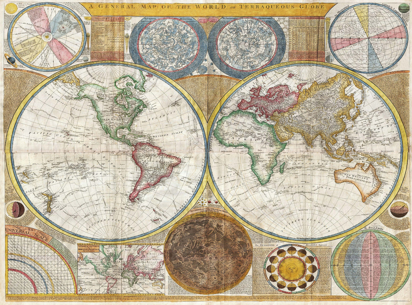 world atlas decoupage paper
