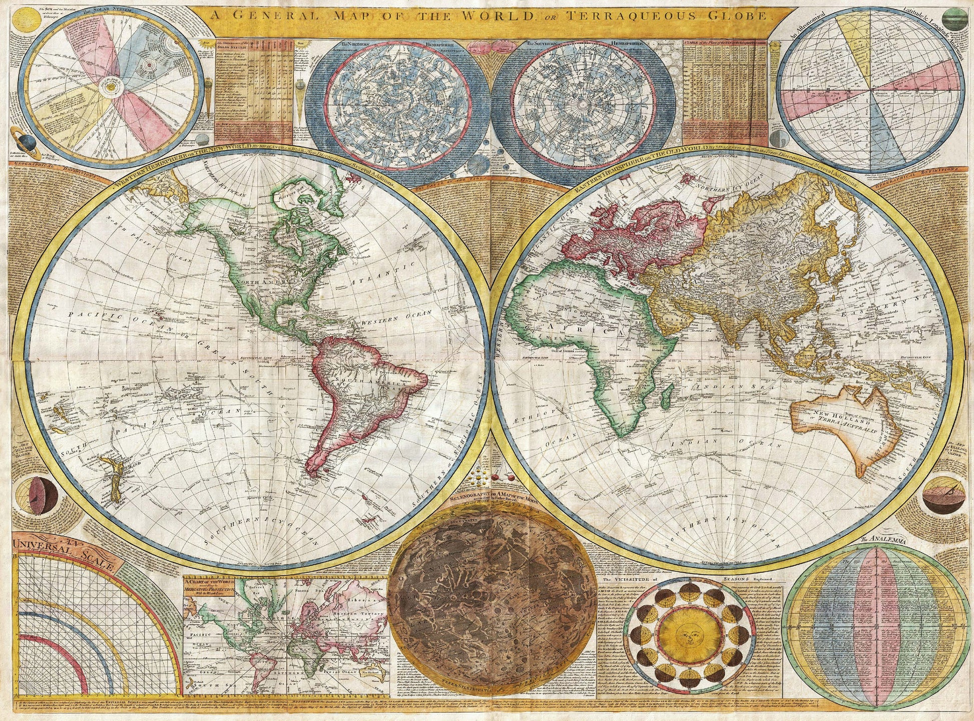 world atlas decoupage paper