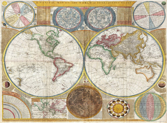 world atlas decoupage paper