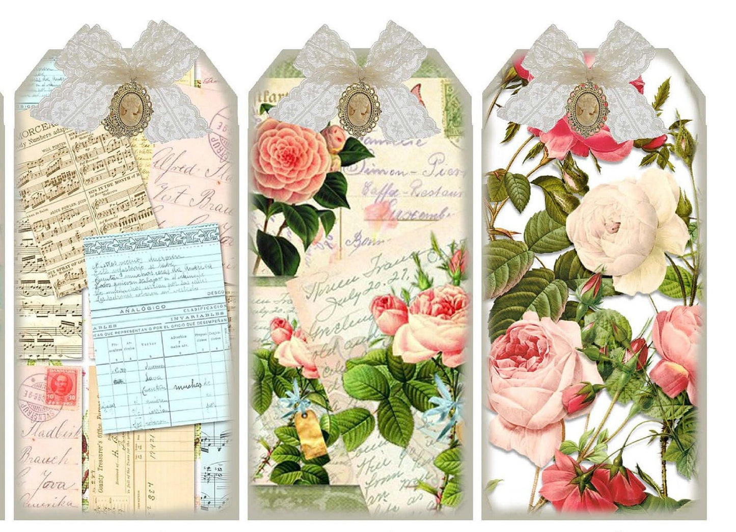 Large Rice Paper for Decoupage - Furniture Decoupage - Vintage Decoupage - Floral Decoupage Paper - Roses