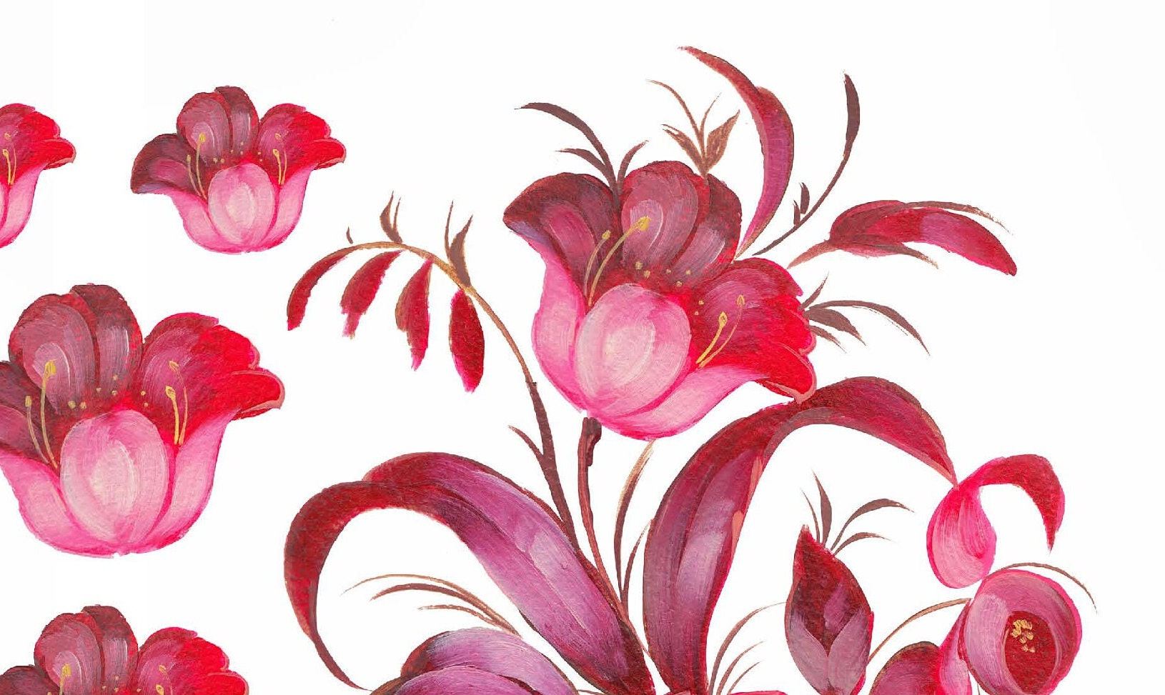 Oil Paint Red Flowers - Large Rice Paper for Decoupage - Furniture Decoupage - Vintage Decoupage - Floral Decoupage Paper
