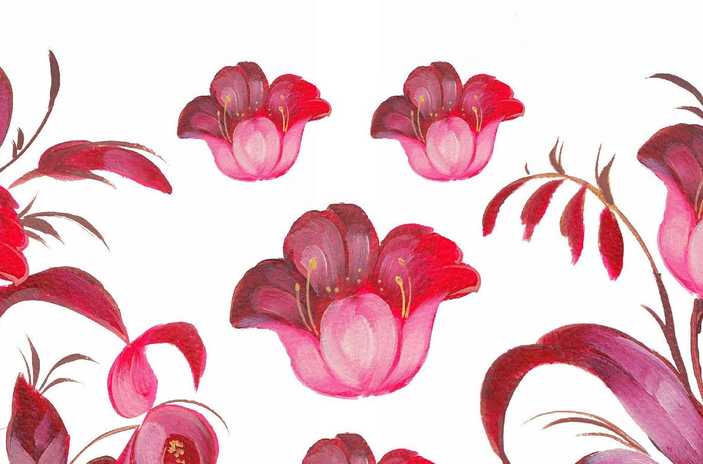 Oil Paint Red Flowers - Large Rice Paper for Decoupage - Furniture Decoupage - Vintage Decoupage - Floral Decoupage Paper