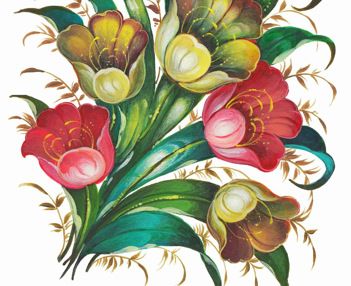 Oil Paint Flowers - Large Rice Paper for Decoupage - Furniture Decoupage - Vintage Decoupage - Floral Decoupage Paper
