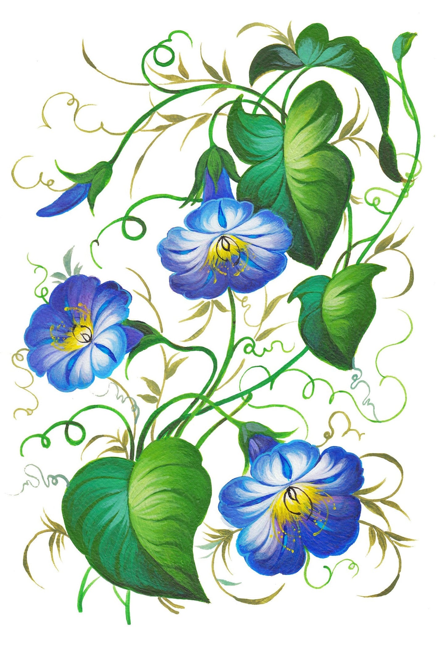 Oil Paint Flowers - Large Rice Paper for Decoupage - Furniture Decoupage - Vintage Decoupage - Floral Decoupage Paper