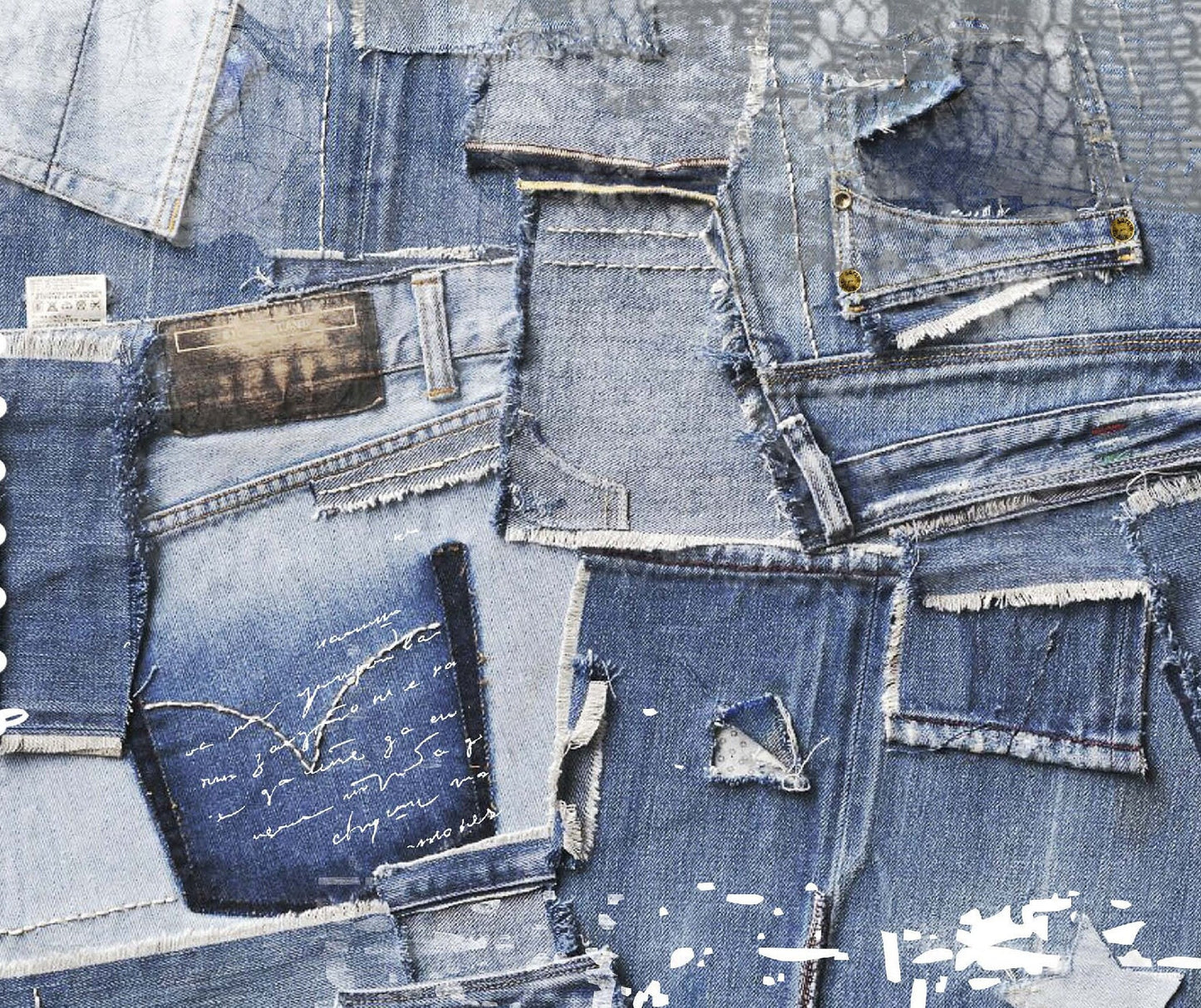 Denim - Large Rice Paper for Decoupage - Furniture Decoupage - Vintage Decoupage - Decoupage Paper