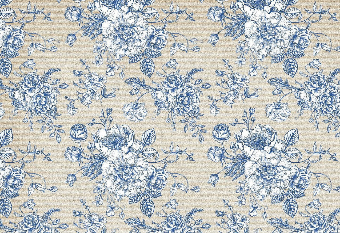Blue Flowers - Large Rice Paper for Decoupage - Furniture Decoupage - Vintage Decoupage - Decoupage Paper
