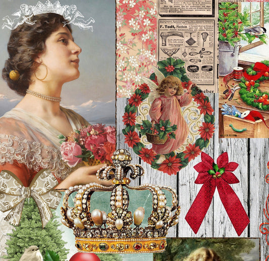 Christmas Large Rice Paper for Decoupage - Furniture Decoupage - Vintage Decoupage - Decoupage Paper