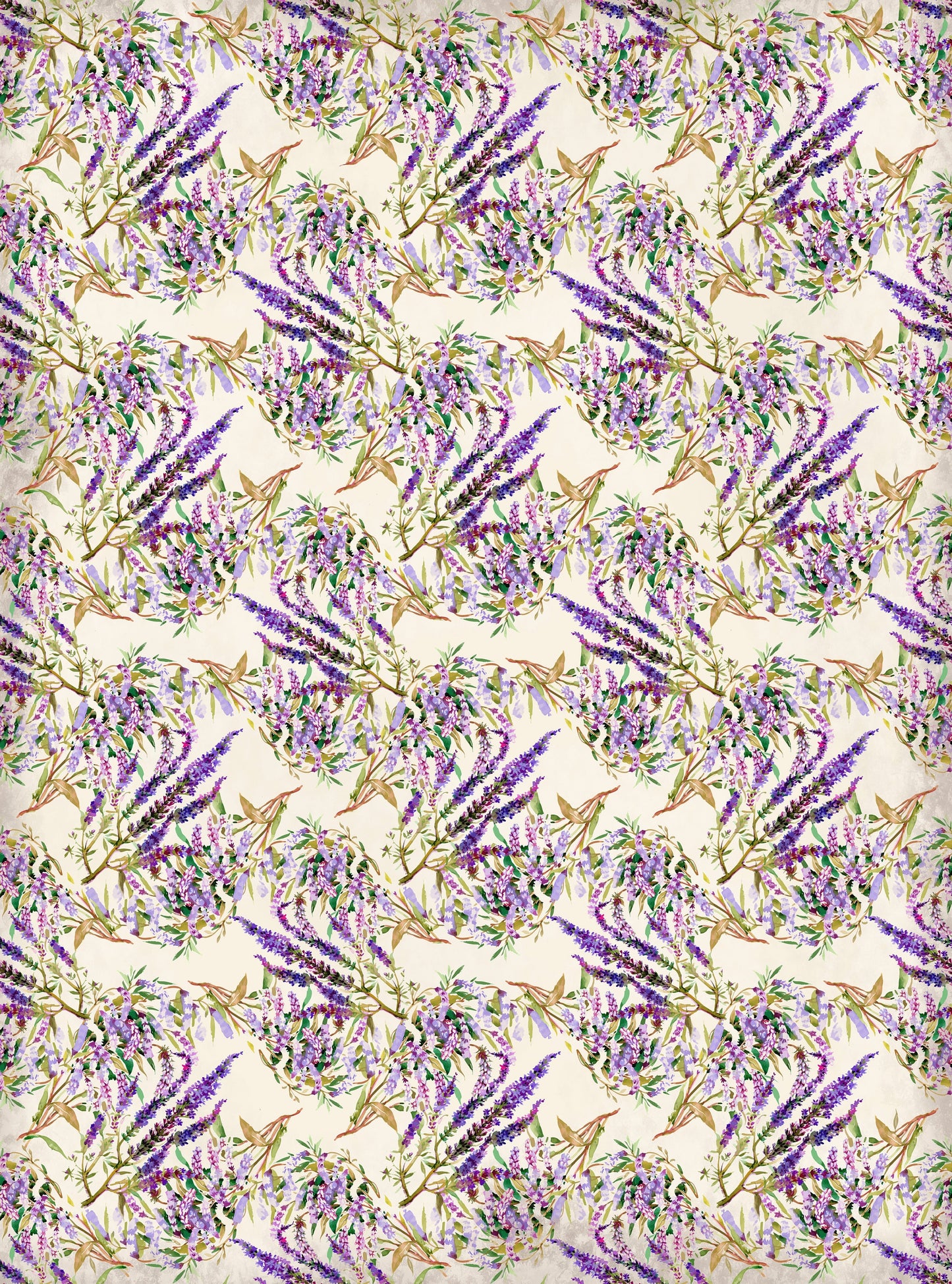 Purple Flowers - Large Rice Paper for Decoupage - Furniture Decoupage - Vintage Decoupage - Decoupage Paper