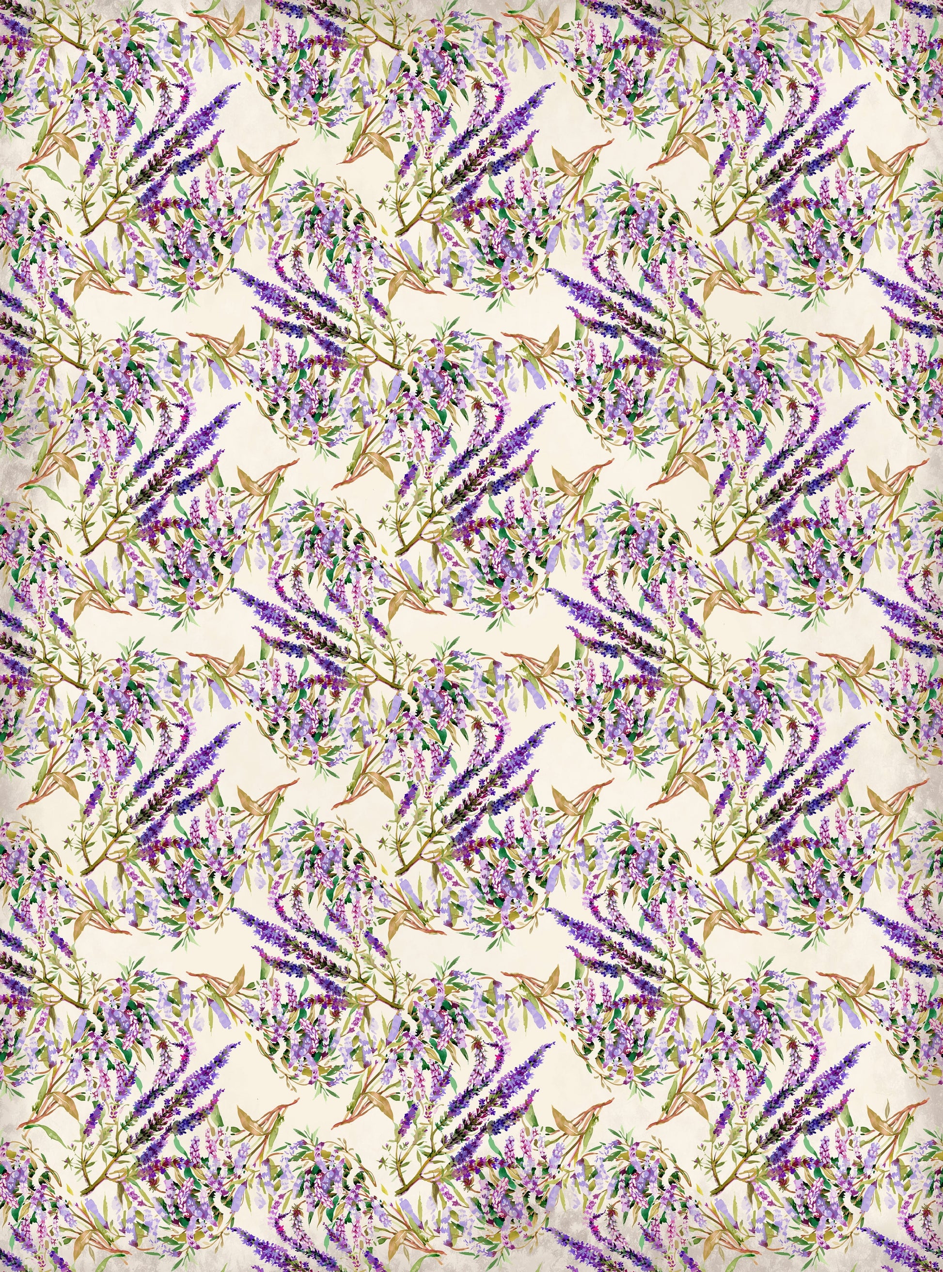 Purple Flowers - Large Rice Paper for Decoupage - Furniture Decoupage - Vintage Decoupage - Decoupage Paper