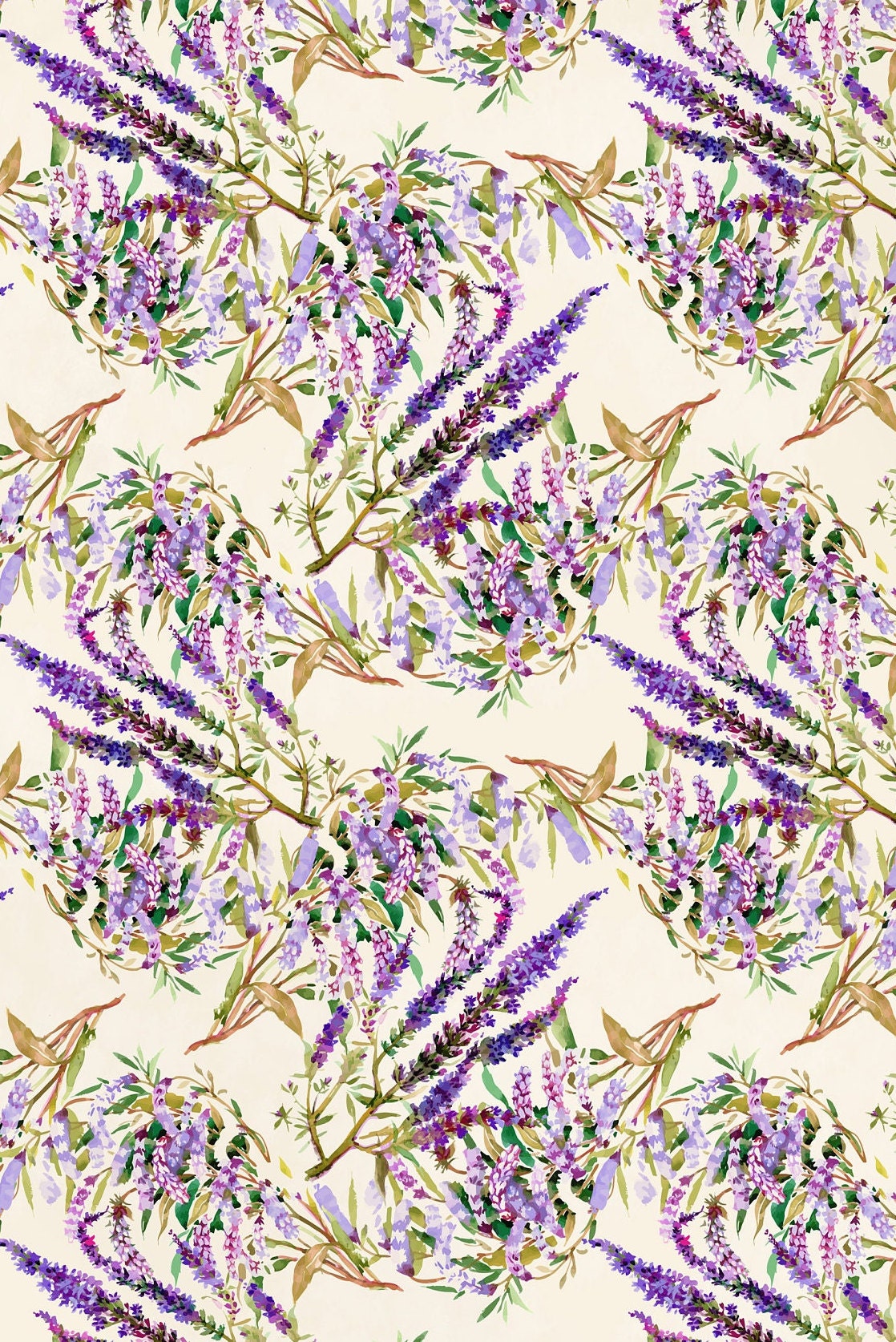Purple Flowers - Large Rice Paper for Decoupage - Furniture Decoupage - Vintage Decoupage - Decoupage Paper