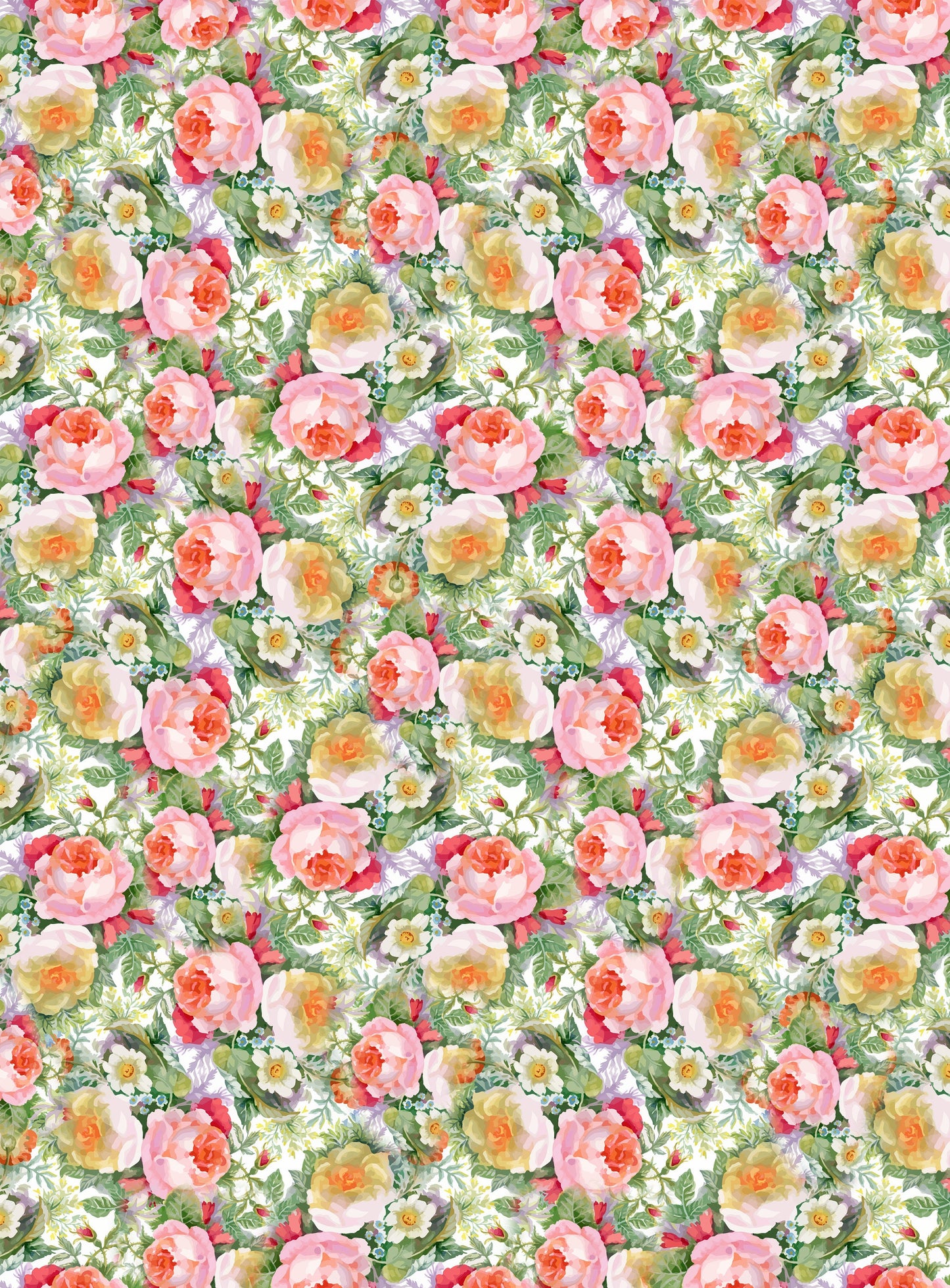 Yellow & Pink Roses - Large Rice Paper for Decoupage - Furniture Decoupage - Vintage Decoupage - Floral Decoupage Paper