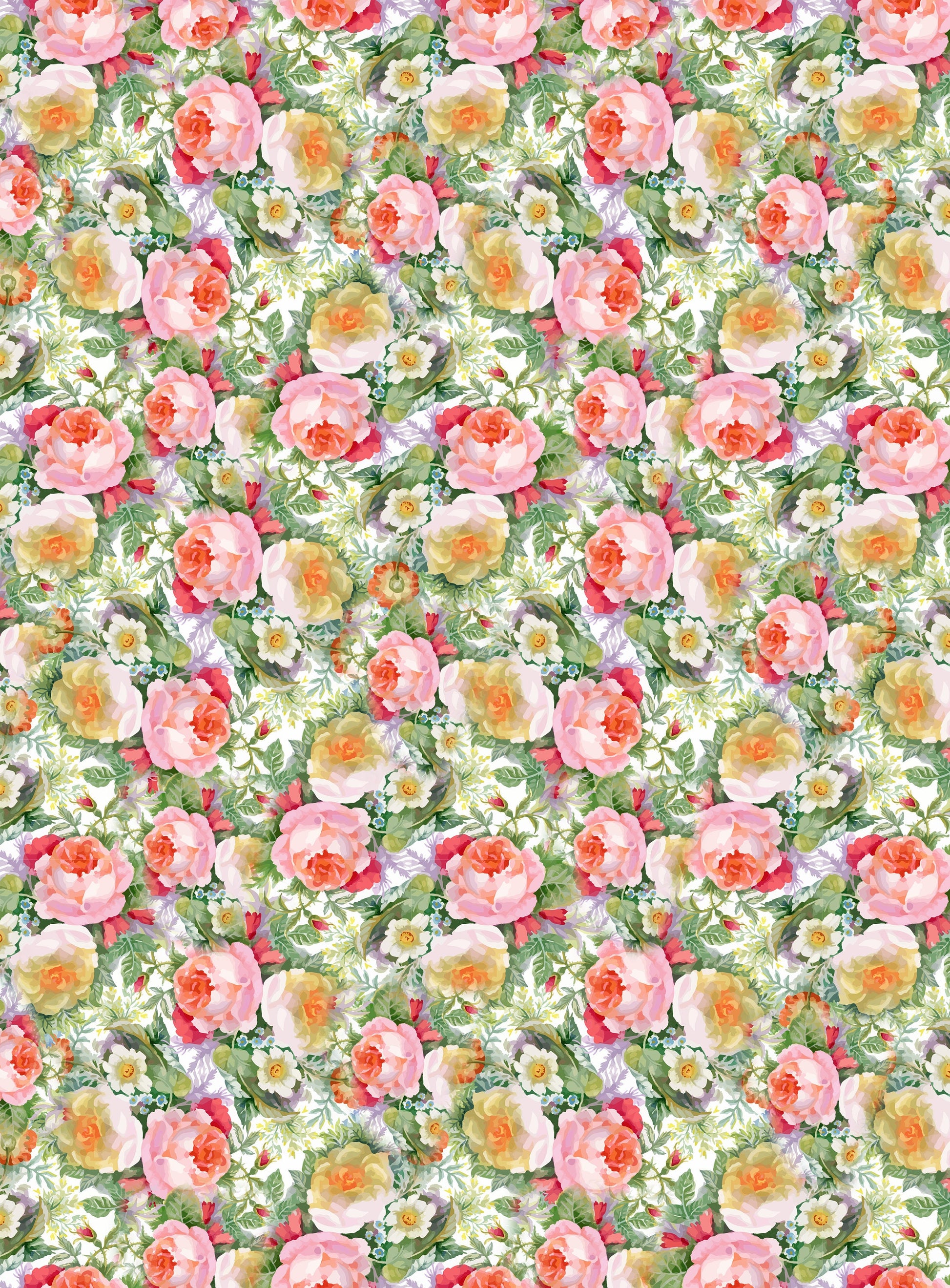 Yellow & Pink Roses - Large Rice Paper for Decoupage - Furniture Decoupage - Vintage Decoupage - Floral Decoupage Paper