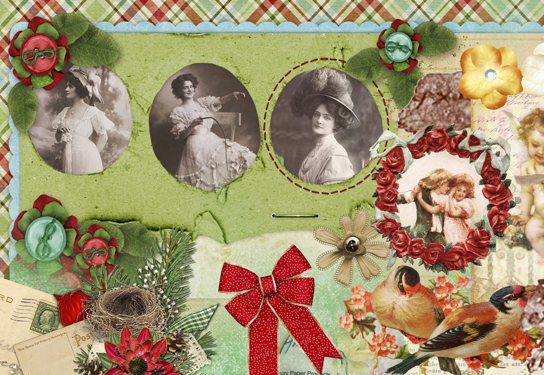 Christmas Large Rice Paper for Decoupage - Furniture Decoupage - Vintage Decoupage - Decoupage Paper