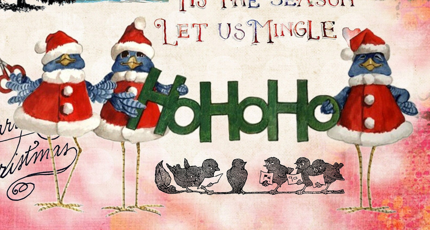 Christmas Large Rice Paper for Decoupage - Furniture Decoupage - Vintage Decoupage - Decoupage Paper