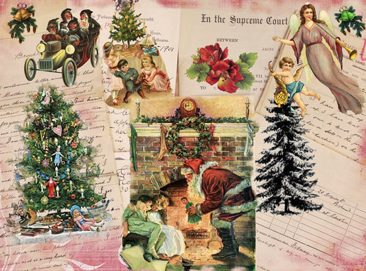 Christmas Large Rice Paper for Decoupage - Furniture Decoupage - Vintage Decoupage - Decoupage Paper
