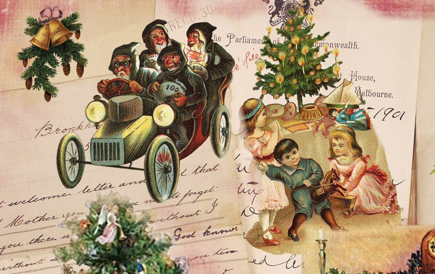 Christmas Large Rice Paper for Decoupage - Furniture Decoupage - Vintage Decoupage - Decoupage Paper