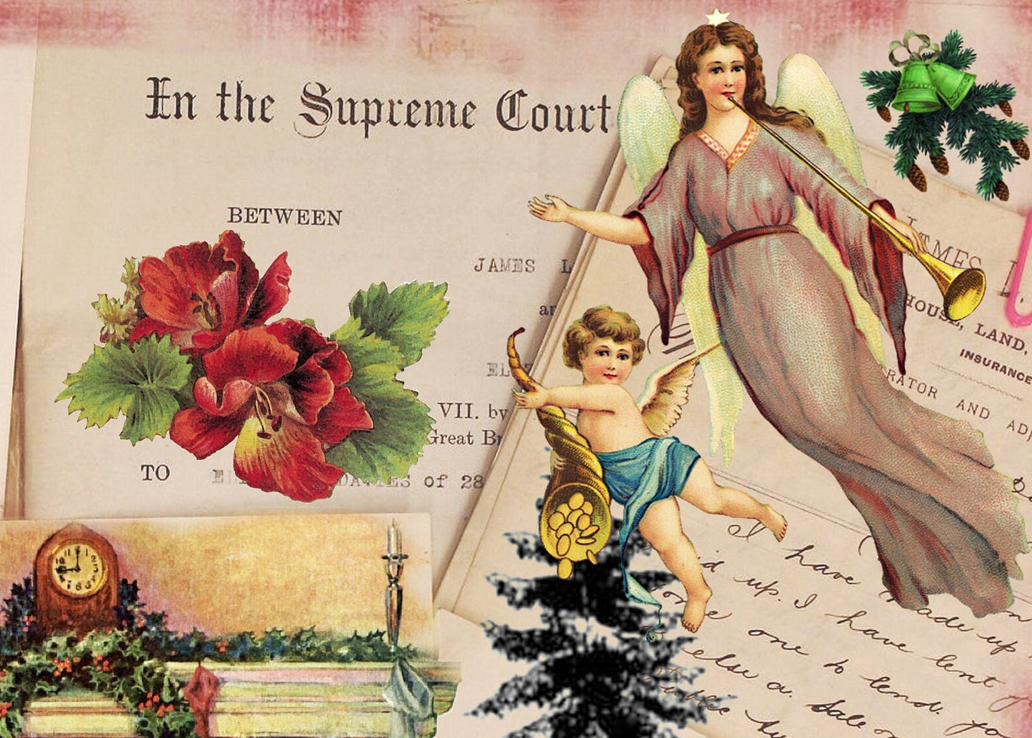 Christmas Large Rice Paper for Decoupage - Furniture Decoupage - Vintage Decoupage - Decoupage Paper