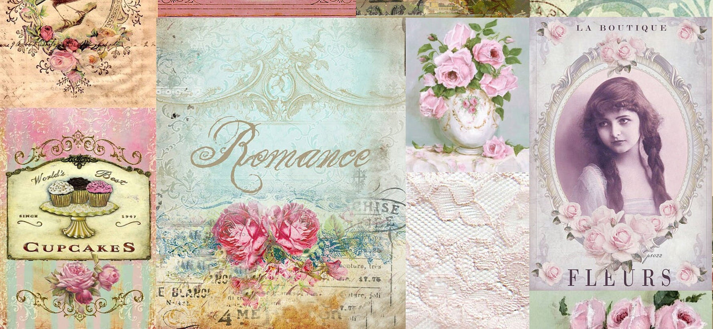Birds Flowers - Large Rice Paper for Decoupage - Furniture Decoupage - Vintage Decoupage - Floral Decoupage Paper