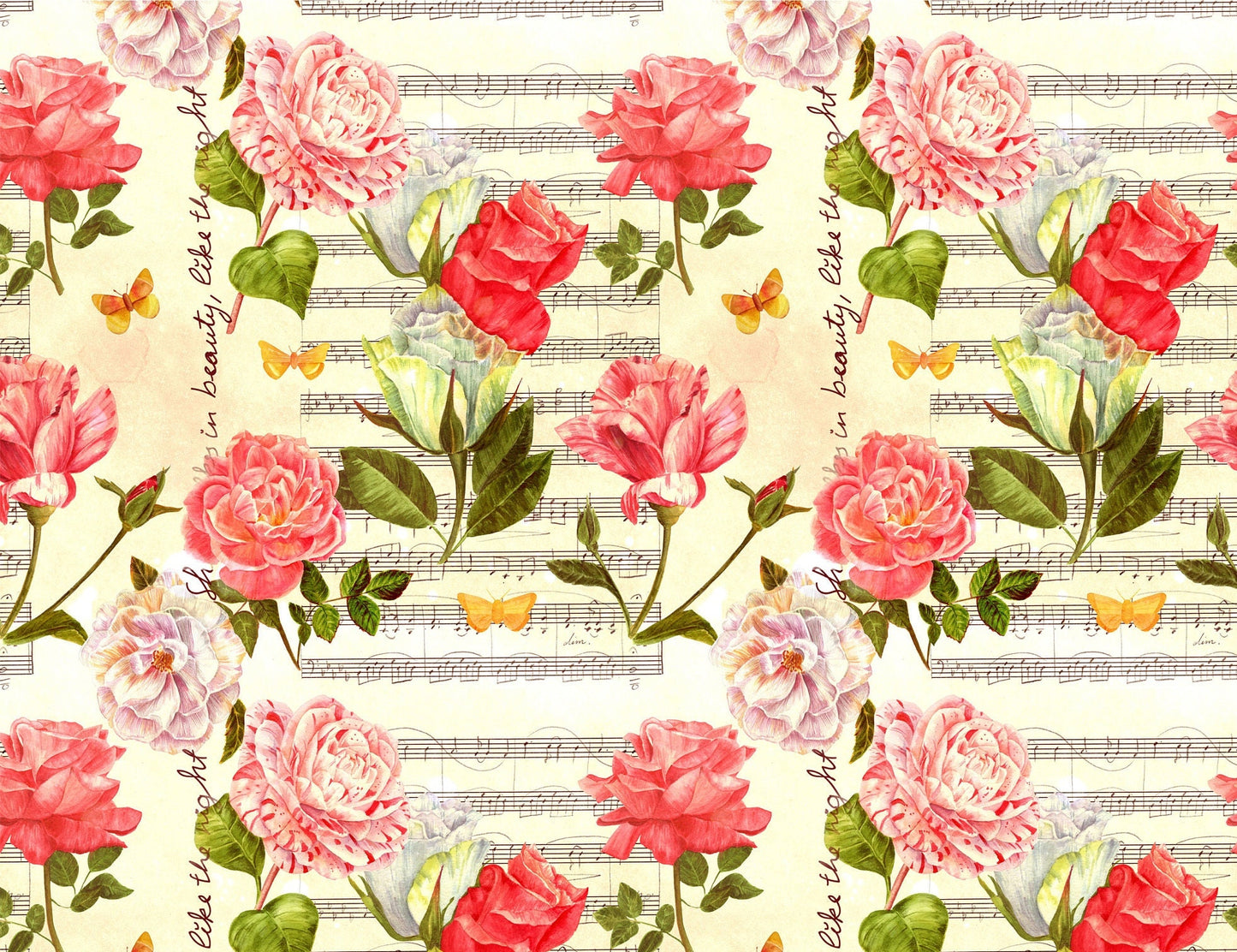 Large Decoupage for Furniture - Vintage Decoupage - Floral Decoupage Paper - Rice Paper - Pink Red Roses
