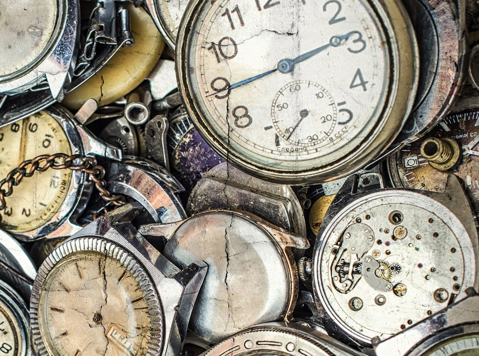 Large Decoupage for Furniture - Vintage Decoupage - Floral Decoupage Paper - Rice Paper - Pocket Watch