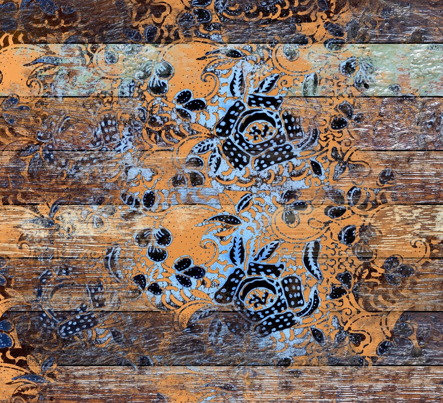 Large Decoupage for Furniture - Rice Paper - Vintage Decoupage - Floral Decoupage Paper - Rice Paper - Blue Flowers