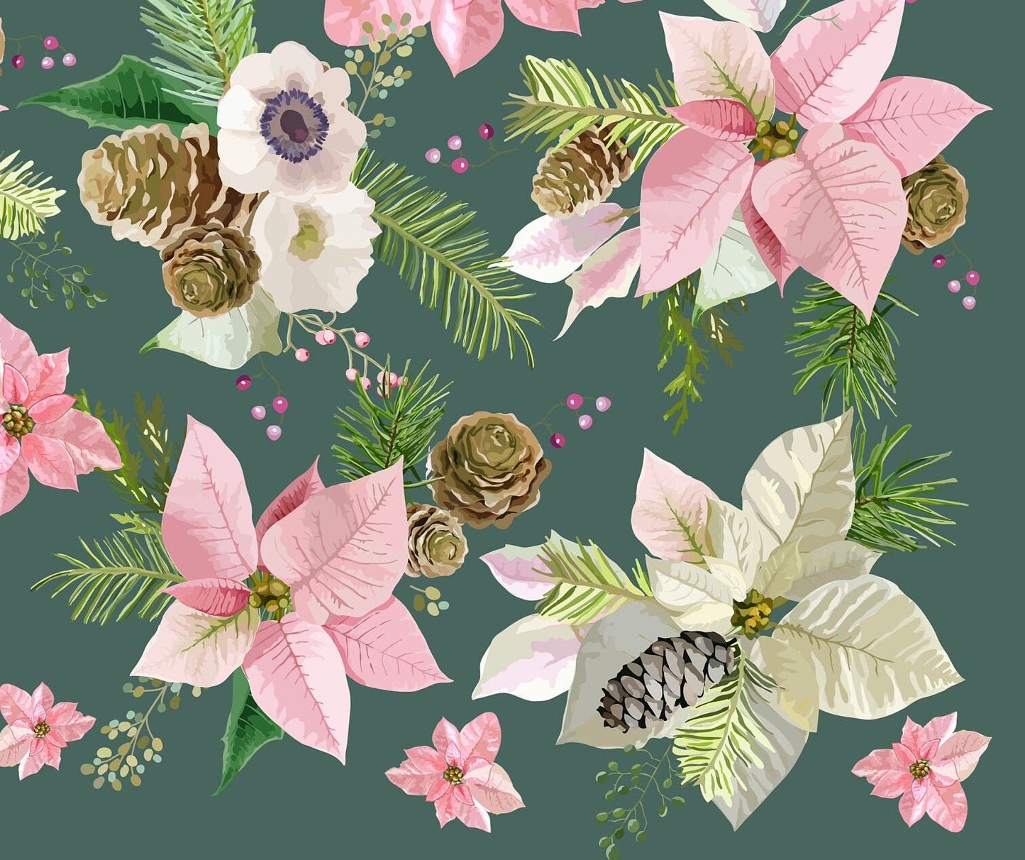 Large Decoupage for Furniture - Rice Paper - Vintage Decoupage - Floral Decoupage Paper - Rice Paper - Green Pink Flowers