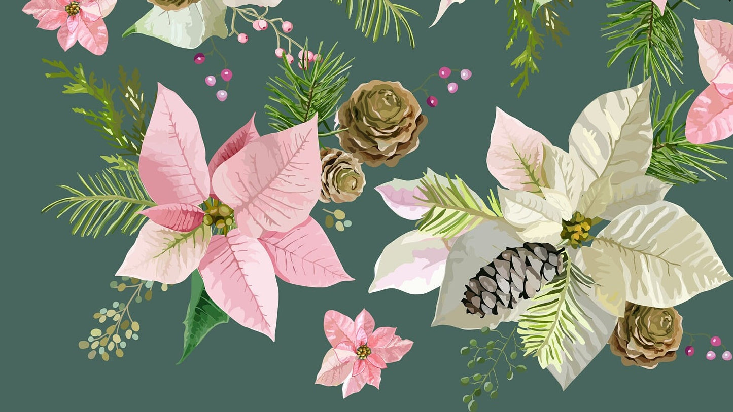 Large Decoupage for Furniture - Rice Paper - Vintage Decoupage - Floral Decoupage Paper - Rice Paper - Green Pink Flowers