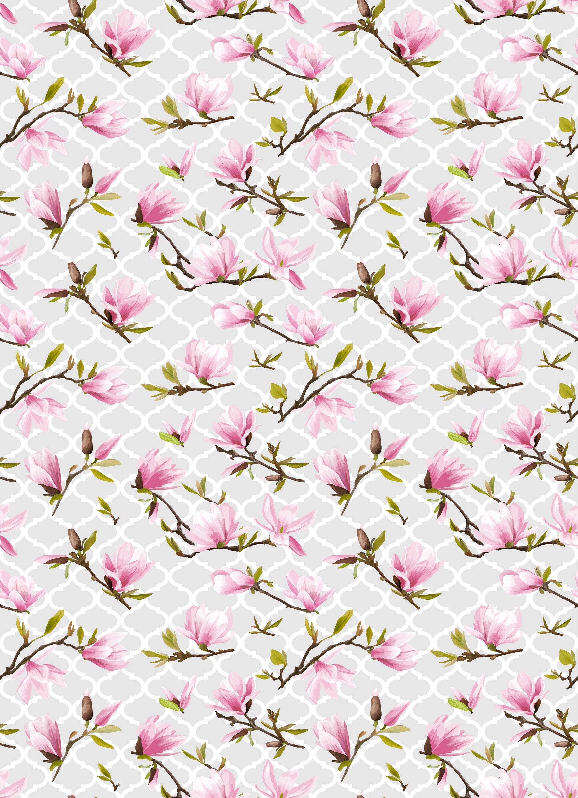 Large Decoupage for Furniture - Rice Paper - Vintage Decoupage - Floral Decoupage Paper - Rice Paper - Green Pink Flowers