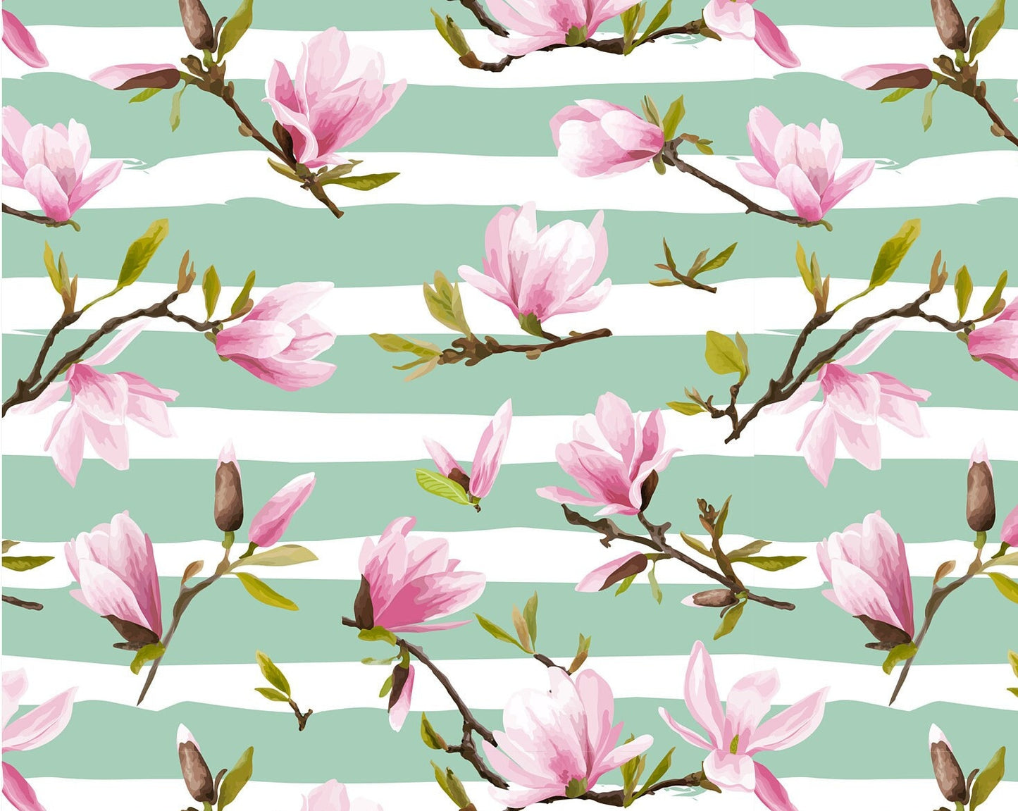 Large Decoupage for Furniture - Rice Paper - Vintage Decoupage - Floral Decoupage Paper - Rice Paper - Green Pink Flowers