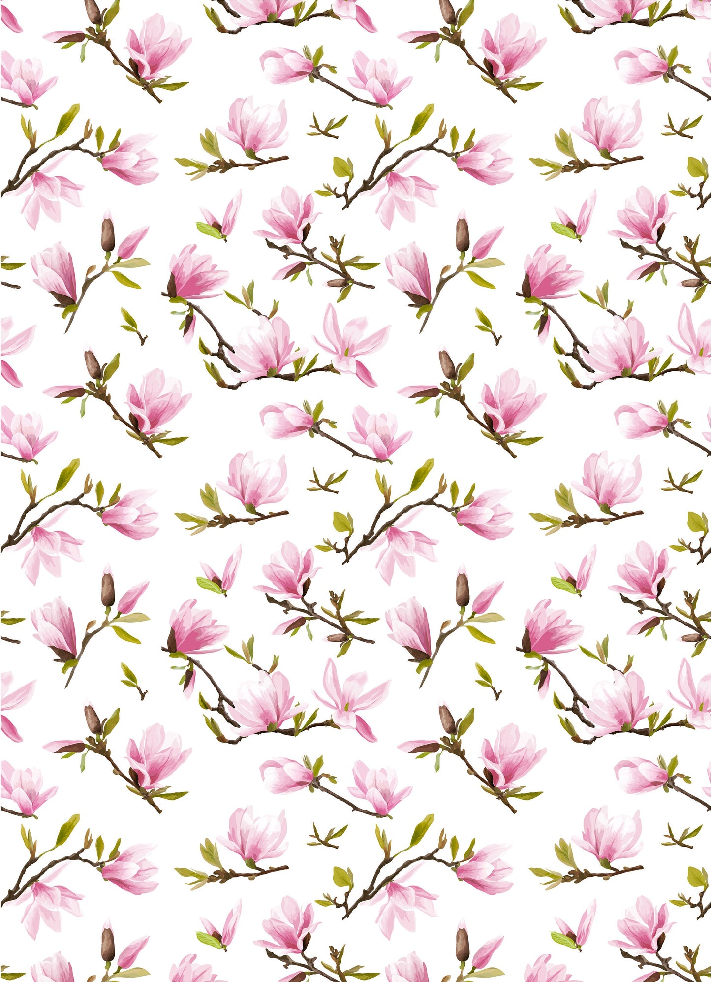Large Decoupage for Furniture - Rice Paper - Vintage Decoupage - Floral Decoupage Paper - Rice Paper - Green Pink Flowers