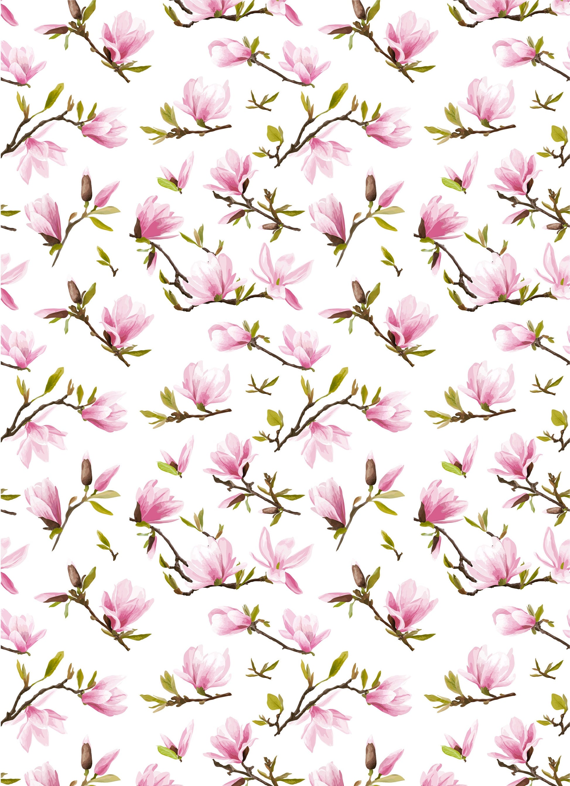 Large Decoupage for Furniture - Rice Paper - Vintage Decoupage - Floral Decoupage Paper - Rice Paper - Green Pink Flowers