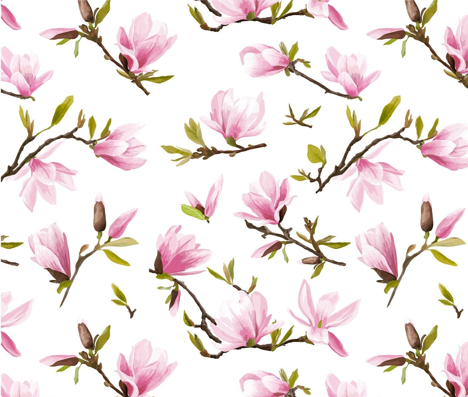 Large Decoupage for Furniture - Rice Paper - Vintage Decoupage - Floral Decoupage Paper - Rice Paper - Green Pink Flowers
