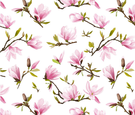 Large Decoupage for Furniture - Rice Paper - Vintage Decoupage - Floral Decoupage Paper - Rice Paper - Green Pink Flowers