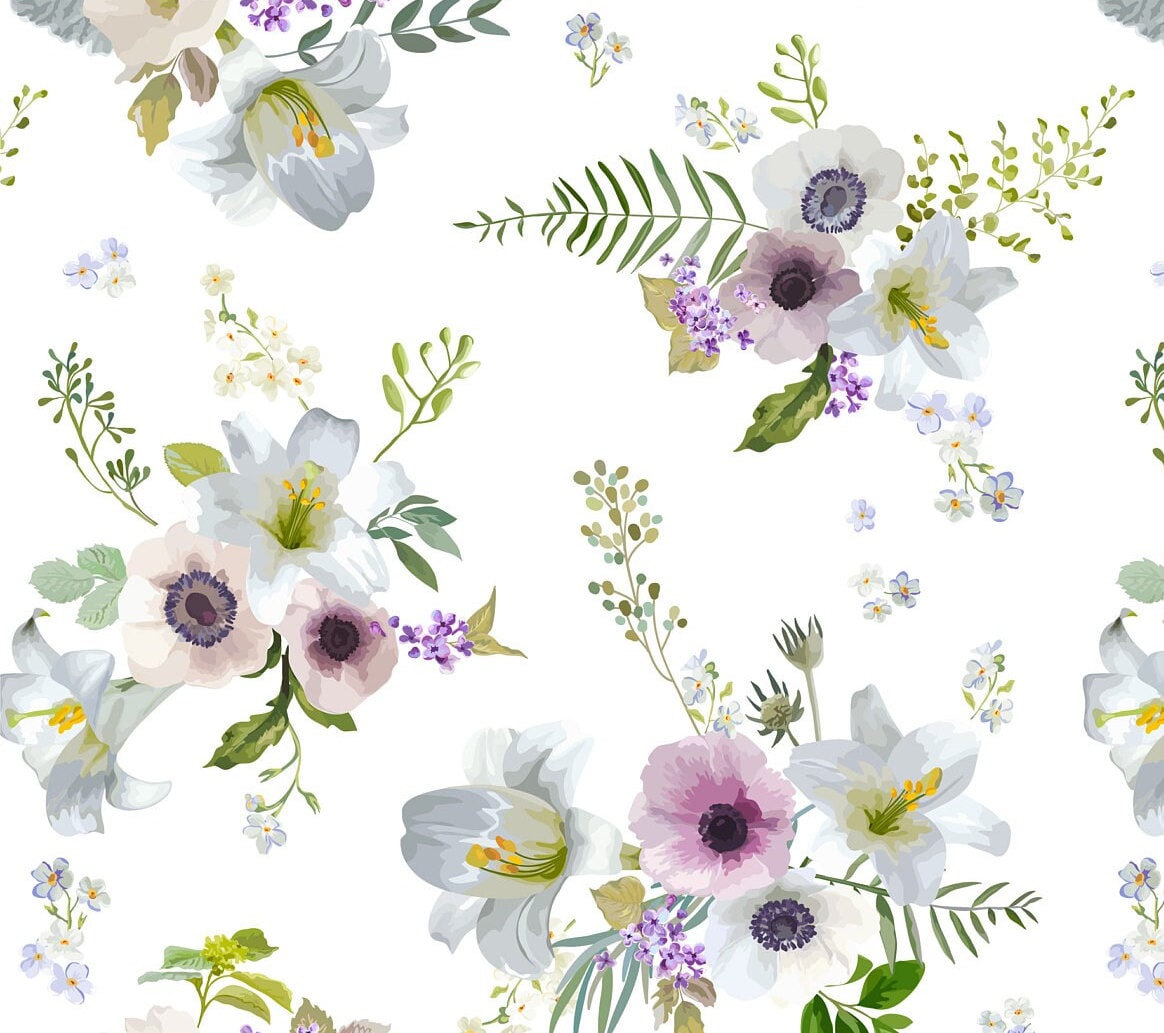 Large Decoupage for Furniture - Rice Paper - Vintage Decoupage - Floral Decoupage Paper - White Pink Flowers