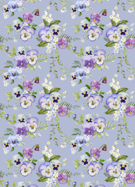 Large Decoupage for Furniture - Rice Paper - Vintage Decoupage - Floral Decoupage Paper - Purple Violet