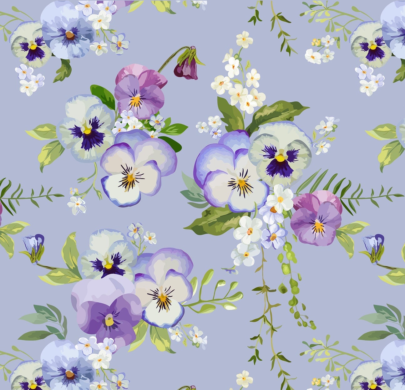 Large Decoupage for Furniture - Rice Paper - Vintage Decoupage - Floral Decoupage Paper - Purple Violet