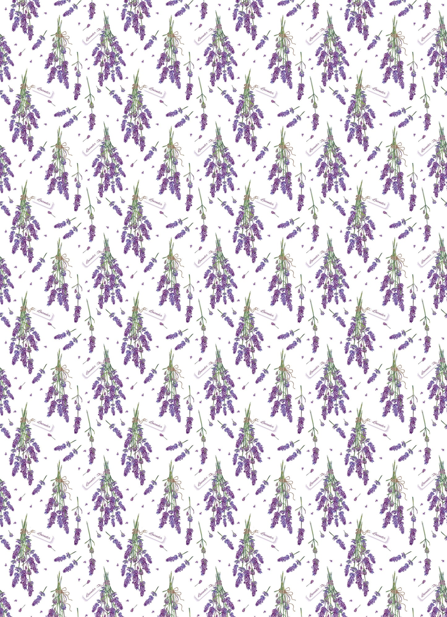 Large Decoupage for Furniture - Rice Paper - Vintage Decoupage - Floral Decoupage Paper - Purple Levander