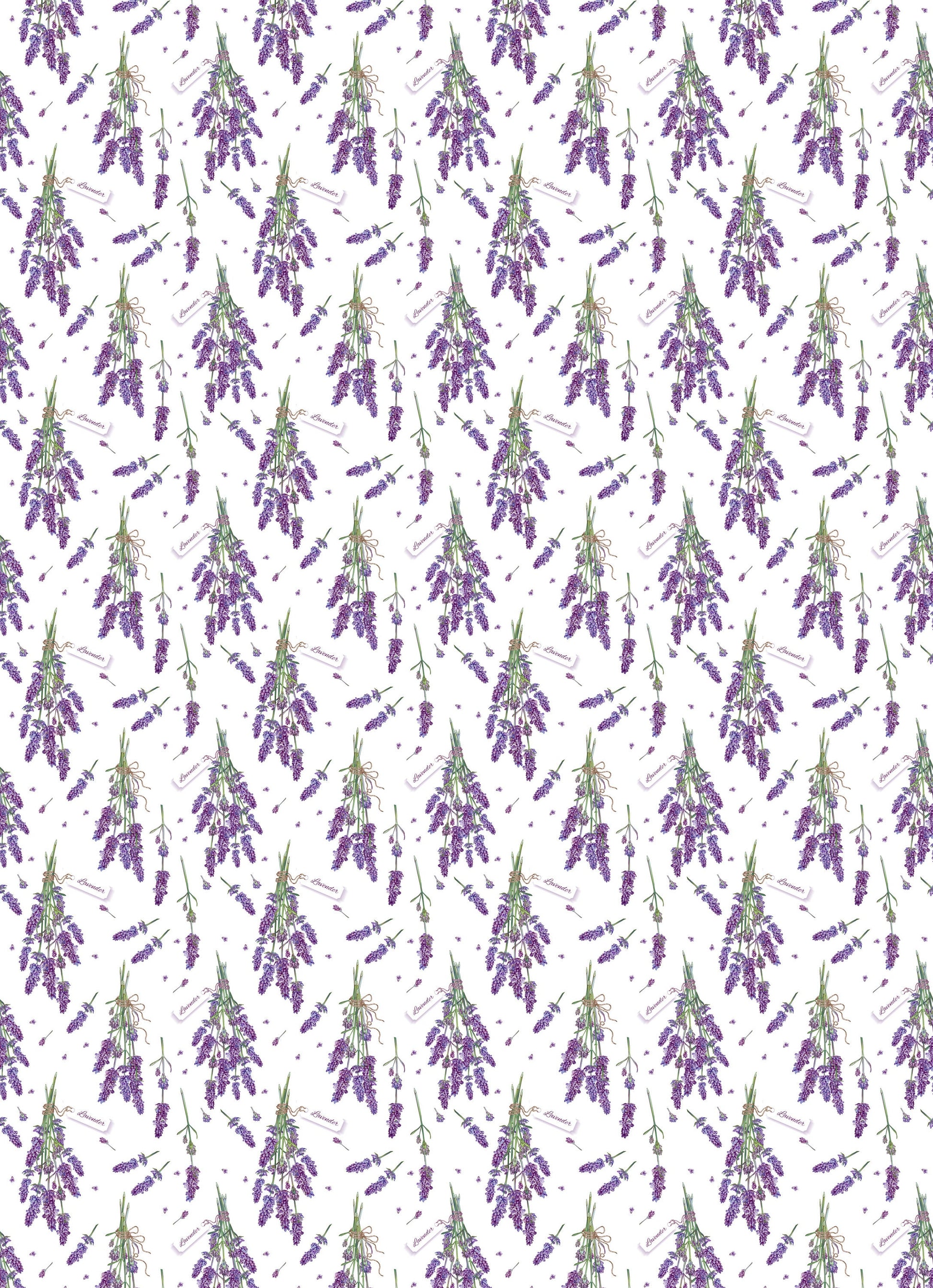 Large Decoupage for Furniture - Rice Paper - Vintage Decoupage - Floral Decoupage Paper - Purple Levander