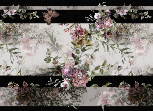 Floral Decoupage Rice Paper – Vintage White Flowers, Furniture Craft