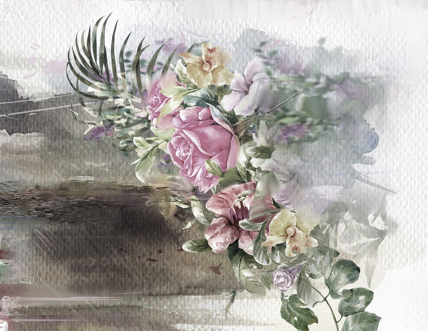 Floral Decoupage Rice Paper – Vintage White Flower Furniture