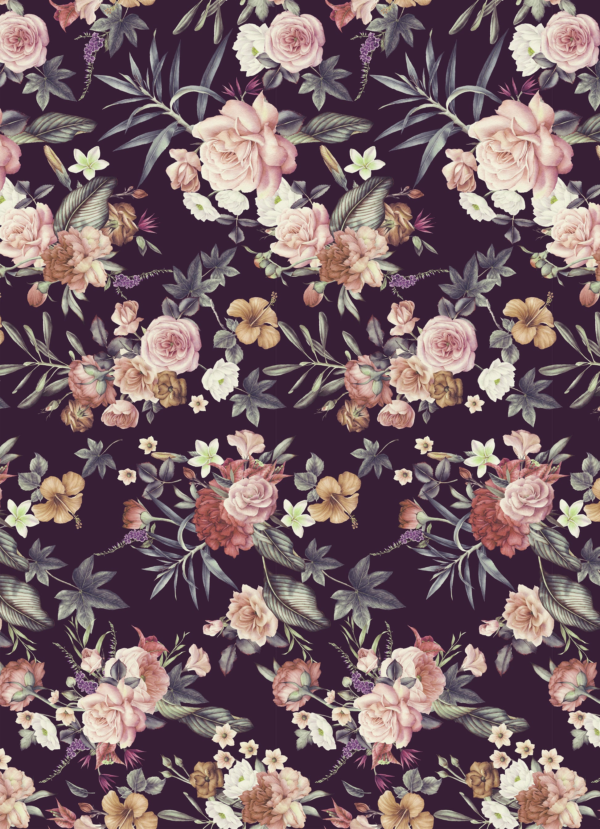 black background decoupage paper