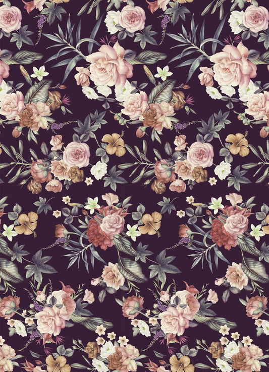 black background decoupage paper