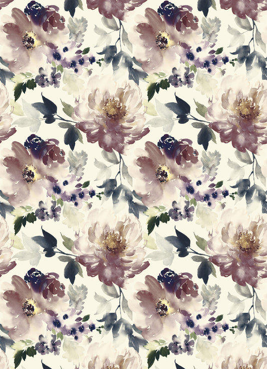 Large Decoupage for Furniture - Rice Paper - Vintage Decoupage - Floral Decoupage Paper - Dark Spring Flowers