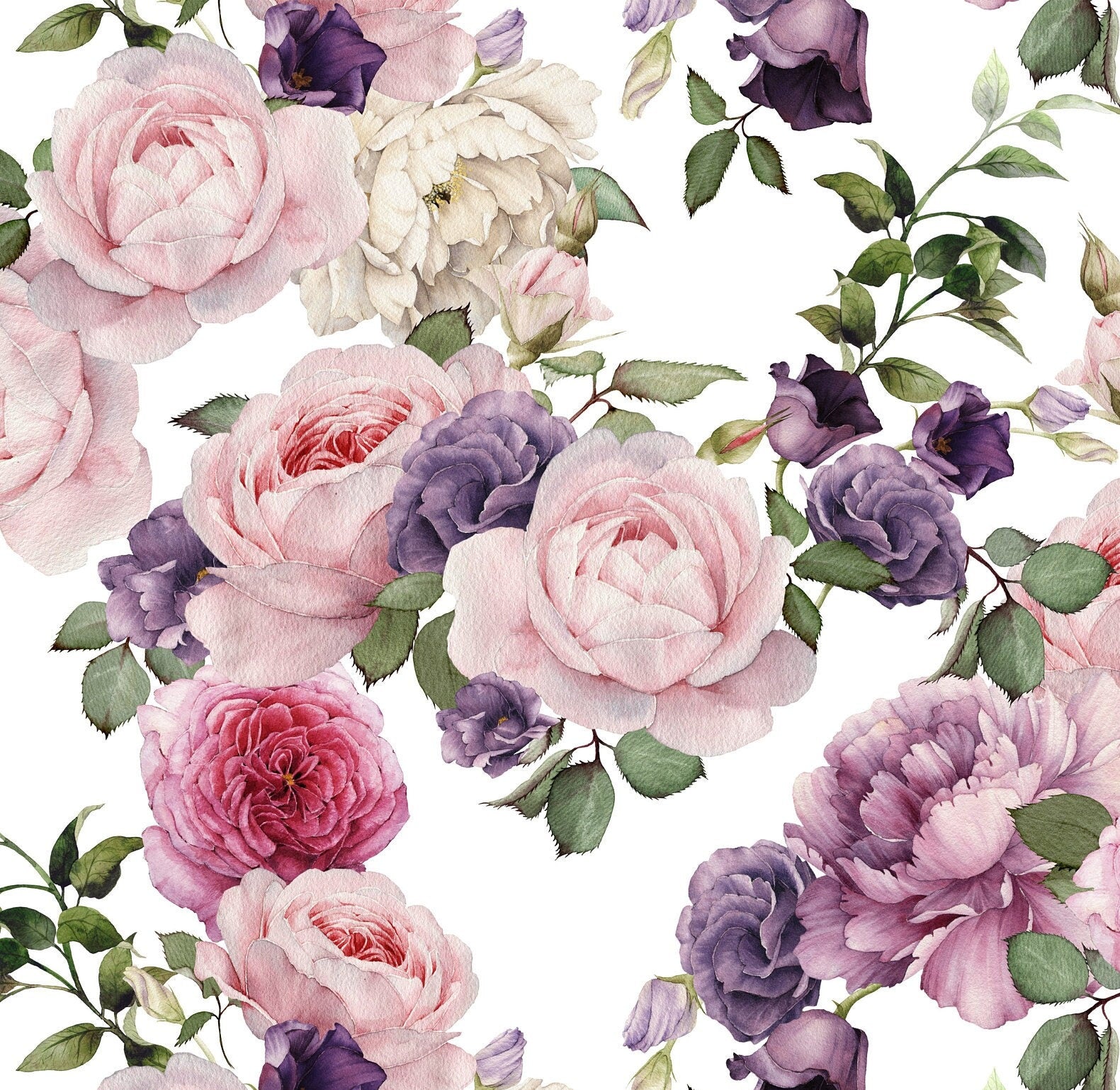 Large Decoupage for Furniture - Rice Paper - Vintage Decoupage - Floral Decoupage Paper - Shabby Chic Roses