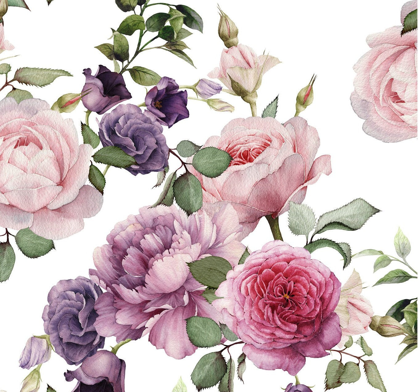 Large Decoupage for Furniture - Rice Paper - Vintage Decoupage - Floral Decoupage Paper - Shabby Chic Roses